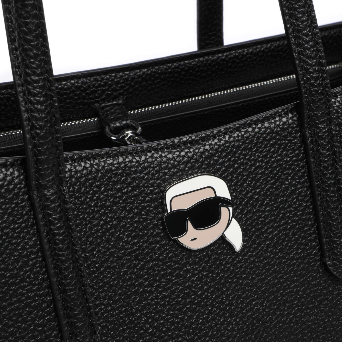 Karl Lagerfeld Paris Ikon Pebble Tote Shoulder bag Women - BLK - Black