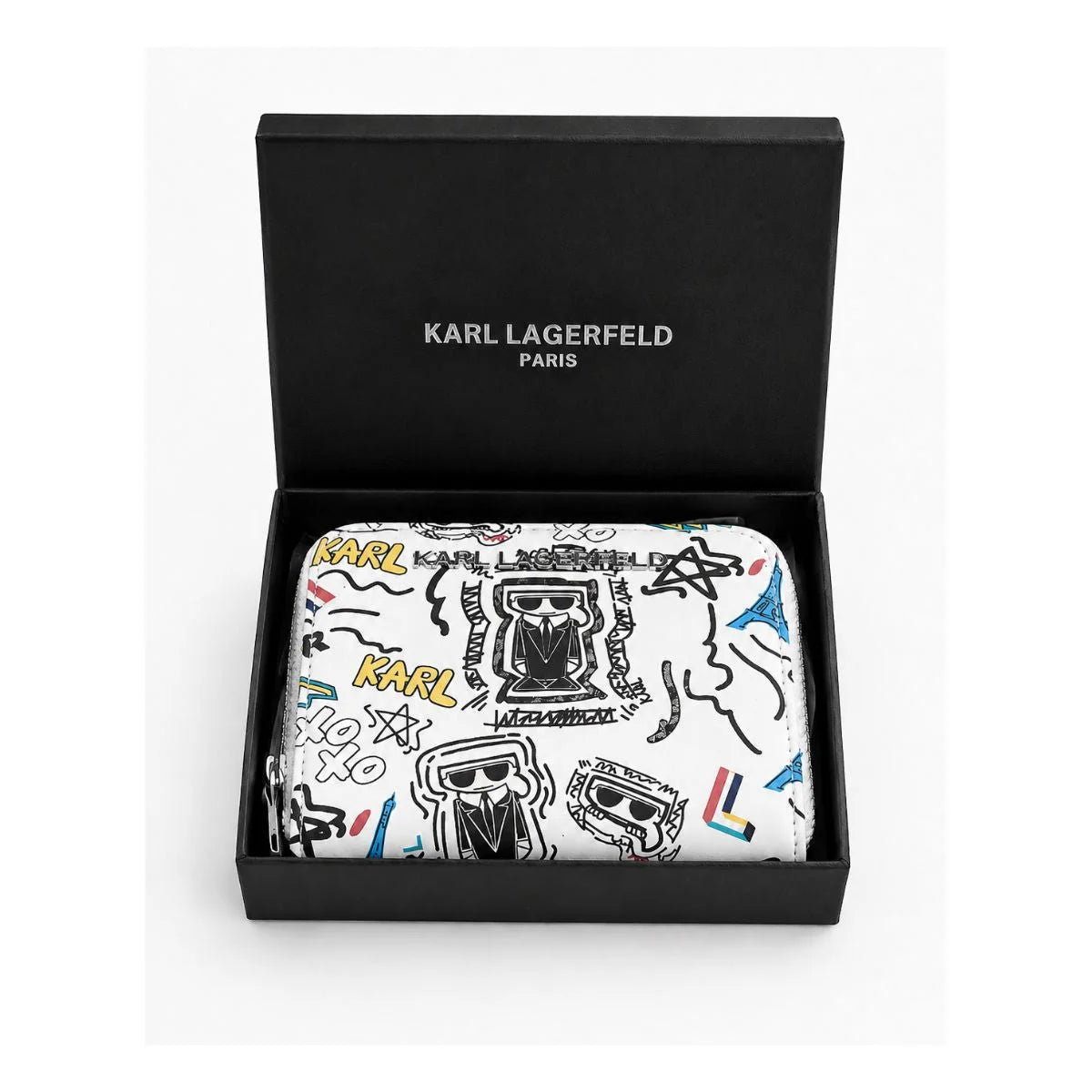 Karl Lagerfeld Paris Ikonik Sm Folded Zip Wallet Women