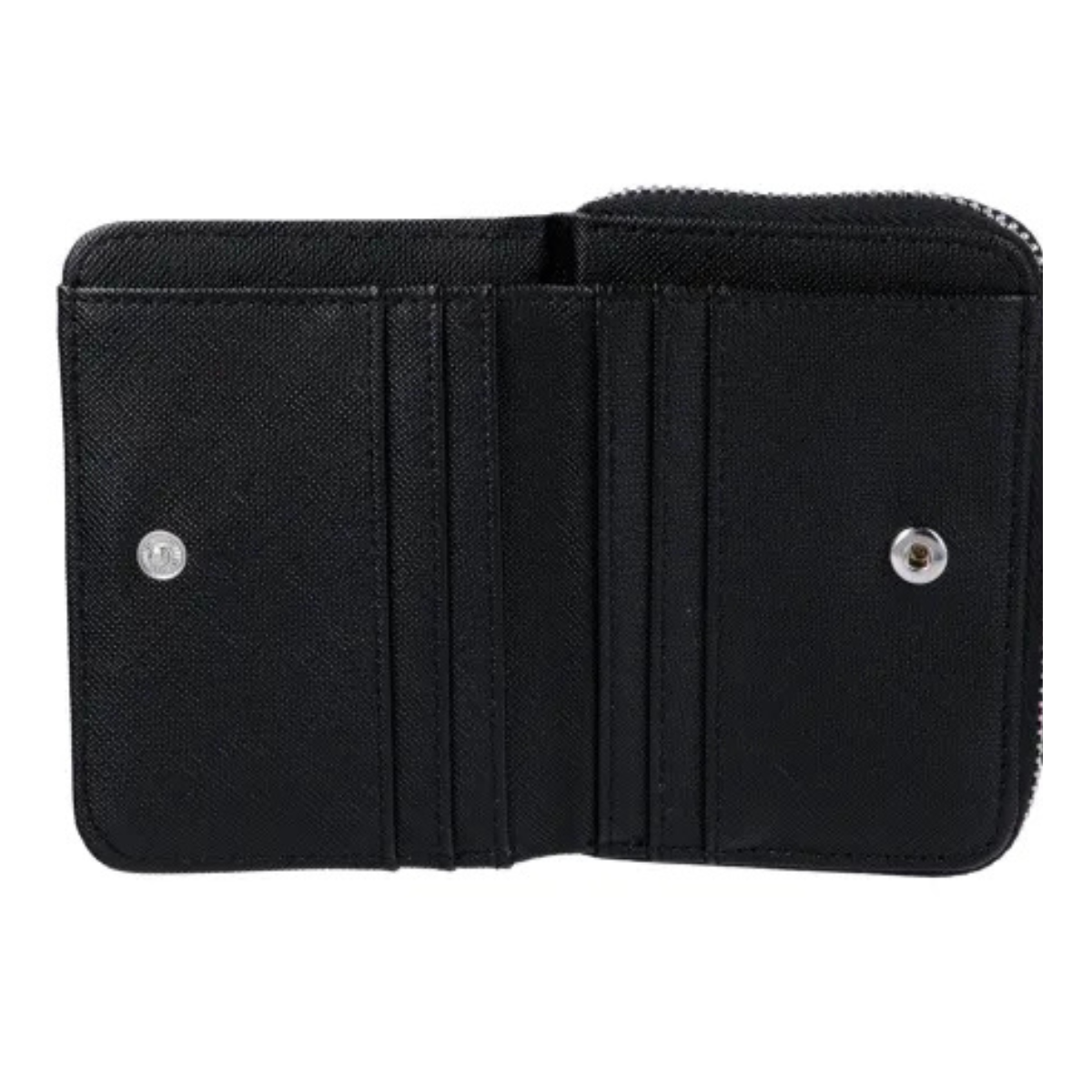 Karl Lagerfeld Paris Ikonik Sm Folded Zip Wallet Women - BLK - Black