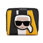Karl Lagerfeld Paris Ikonik Sm Wallet Women - BLKYLW - Black-Yellow
