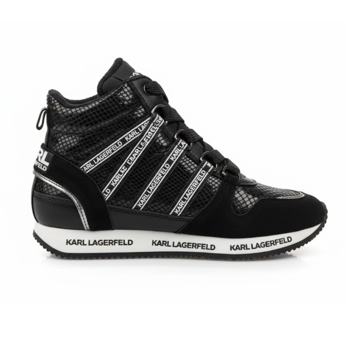 KARL LAGERFELD PARIS Isabelle High Top Sneakers Women - BLK