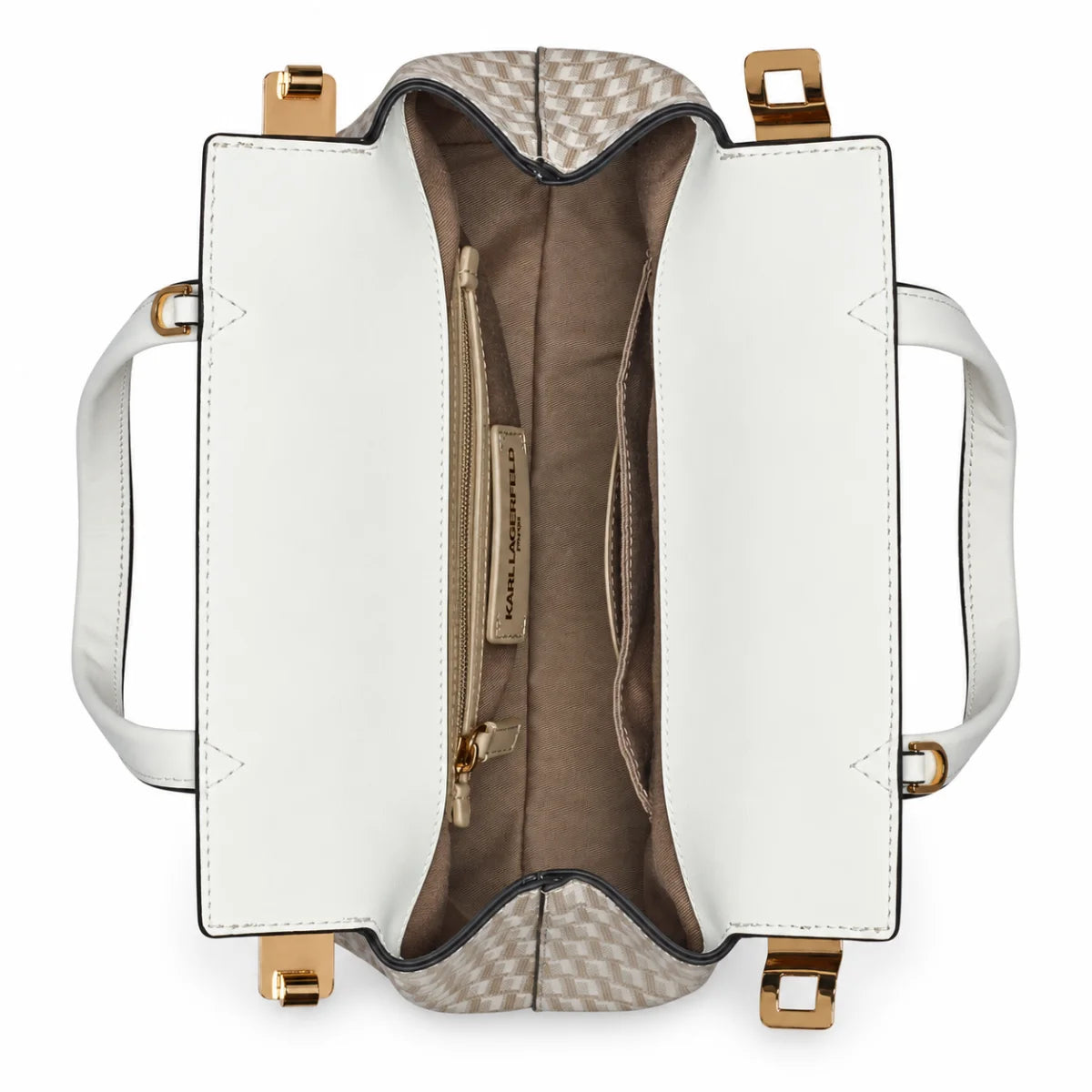 Karl Lagerfeld Paris Jacqueline Satchel Bag - BGE - Beige