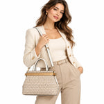 Karl Lagerfeld Paris Jacqueline Satchel Bag - BGE - Beige