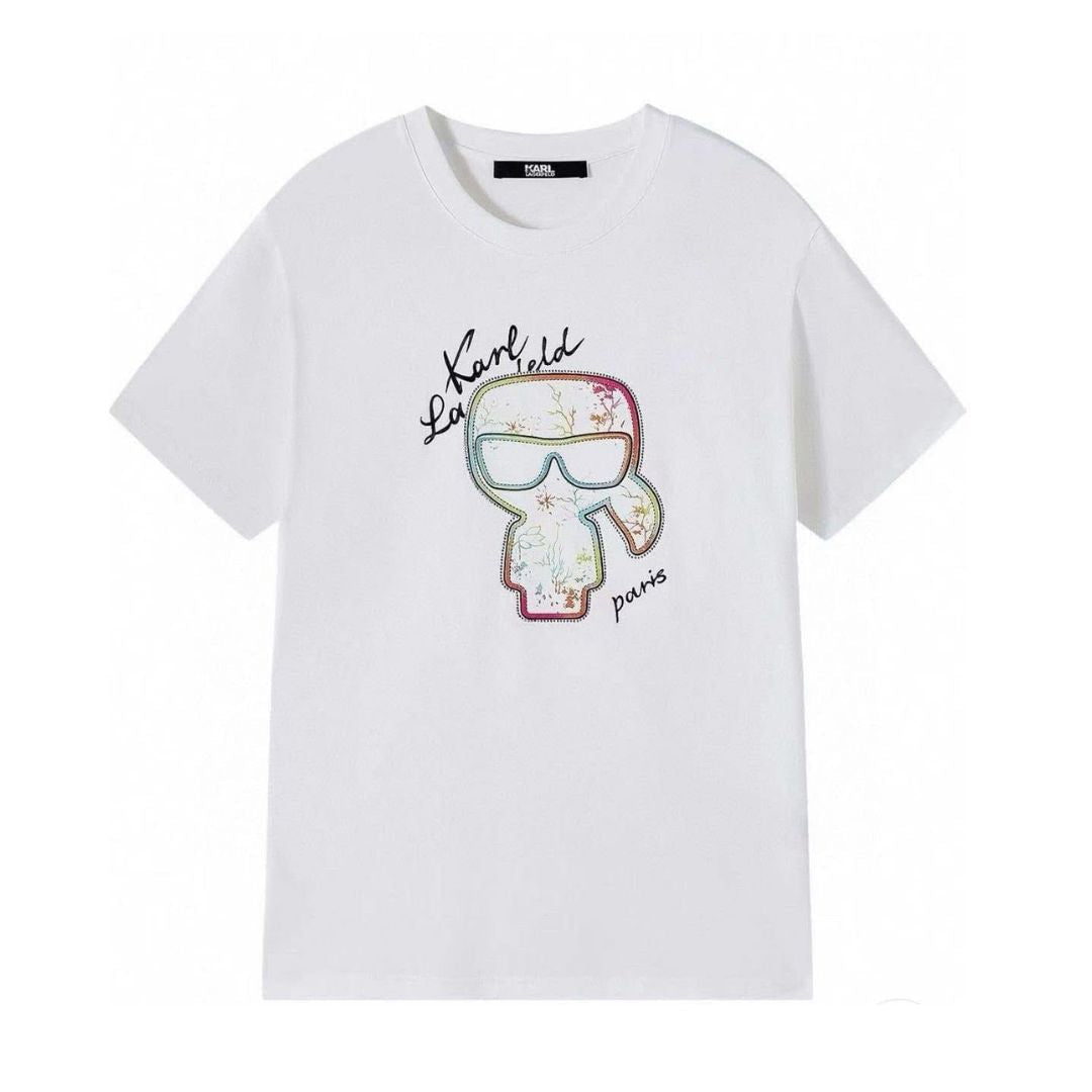 Karl Lagerfeld Paris Jersey Cotton Oversized T-Shirt Women - WHT - S / White