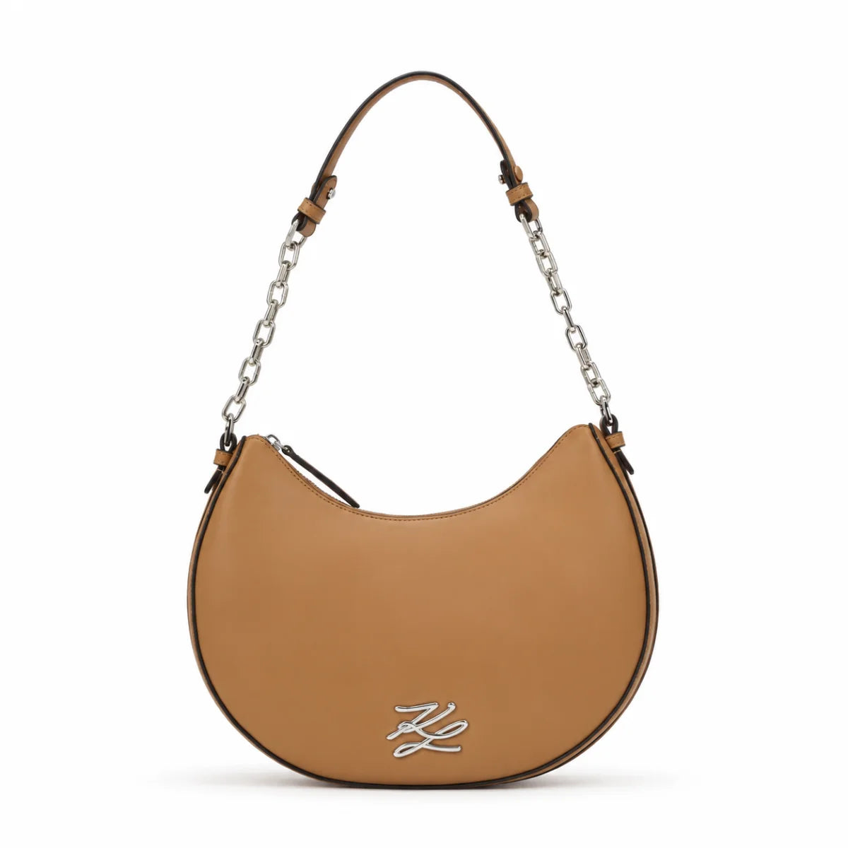 Karl Lagerfeld Paris K/Autograph Moon Shoulder Bag - BGDY - Burgundy