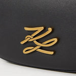 Karl Lagerfeld Paris K/Autograph Moon Shoulder Bag - BLK - Black