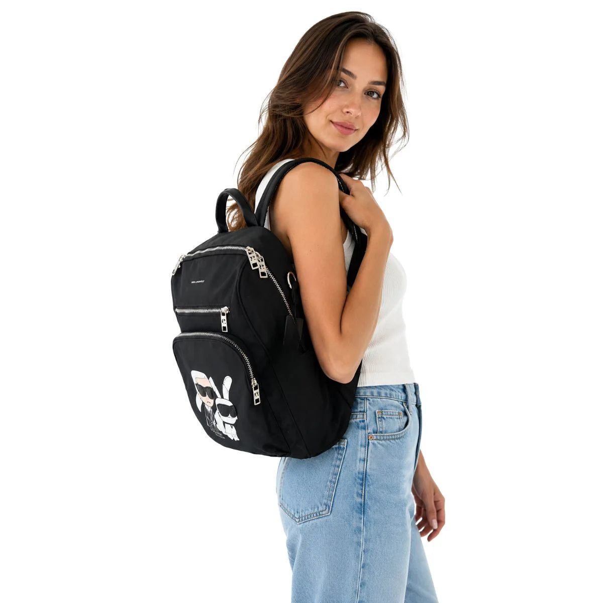 Karl Lagerfeld Paris k/ ikonik Backpack Women - BLK - Black