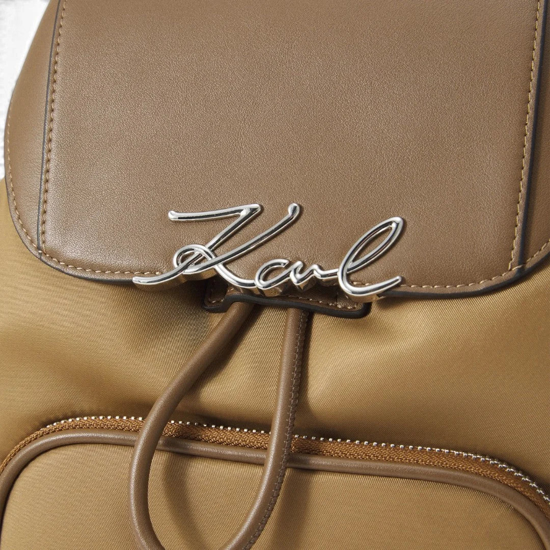 Karl Lagerfeld Paris K-Signature Backpack Bag Women TUP-KB118 - Taupe