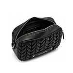 Karl Lagerfeld Paris K-Weave Quilted Crossbody Bag BLK-KB113 - Black