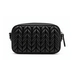 Karl Lagerfeld Paris K-Weave Quilted Crossbody Bag BLK-KB113 - Black