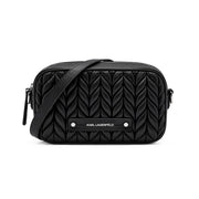 Karl Lagerfeld Paris K-Weave Quilted Crossbody Bag BLK-KB113 - Black
