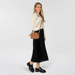 Karl Lagerfeld Paris K-Weave Quilted Crossbody Bag CAR-KB114 - Caramel