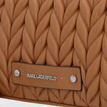 Karl Lagerfeld Paris K-Weave Quilted Crossbody Bag CAR-KB114 - Caramel