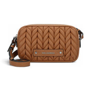 Karl Lagerfeld Paris K-Weave Quilted Crossbody Bag CAR-KB114 - Caramel