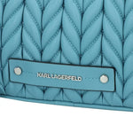Karl Lagerfeld Paris K-Weave Quilted Crossbody Bag - CYN KB115 - Cyan