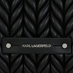 Karl Lagerfeld Paris K-Weave Quilted Shoulder Bag CAR-KB111 - Black