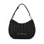 Karl Lagerfeld Paris K-Weave Quilted Shoulder Bag CAR-KB111 - Black