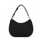 Karl Lagerfeld Paris K-Weave Quilted Shoulder Bag CAR-KB111 - Black