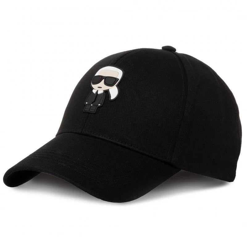 Karl Lagerfeld Paris konik Logo Cap Unisex 201W3404 - Black - Accessories