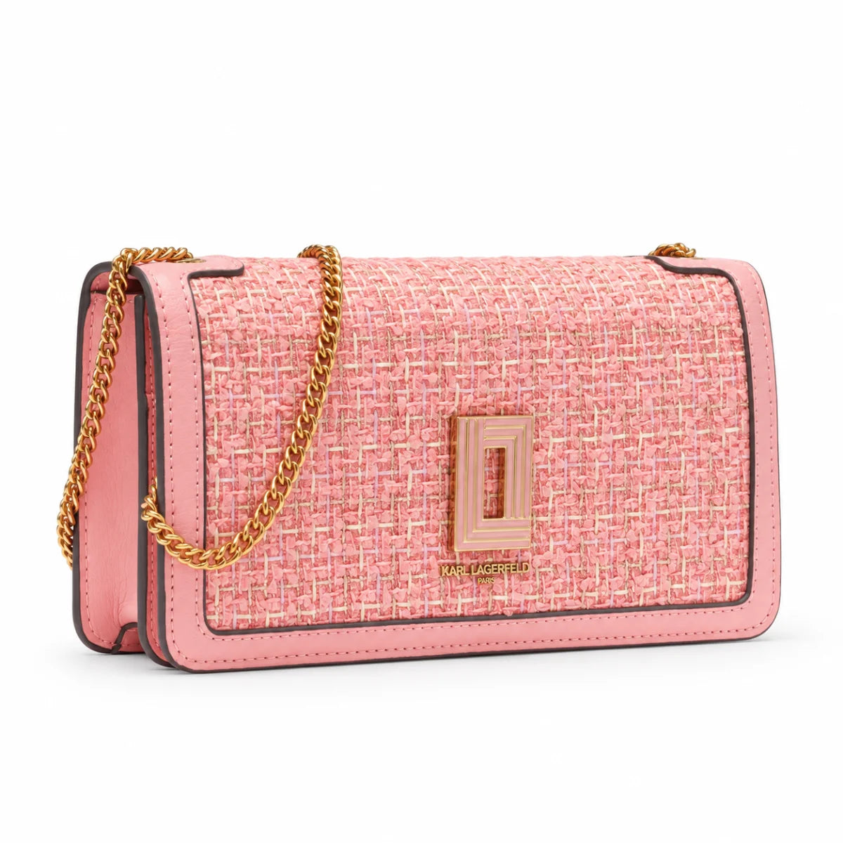 Karl Lagerfeld Paris Kosette Bouclé Shoulder Bag - PNK - Pink