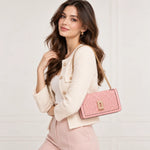 Karl Lagerfeld Paris Kosette Bouclé Shoulder Bag - PNK - Pink