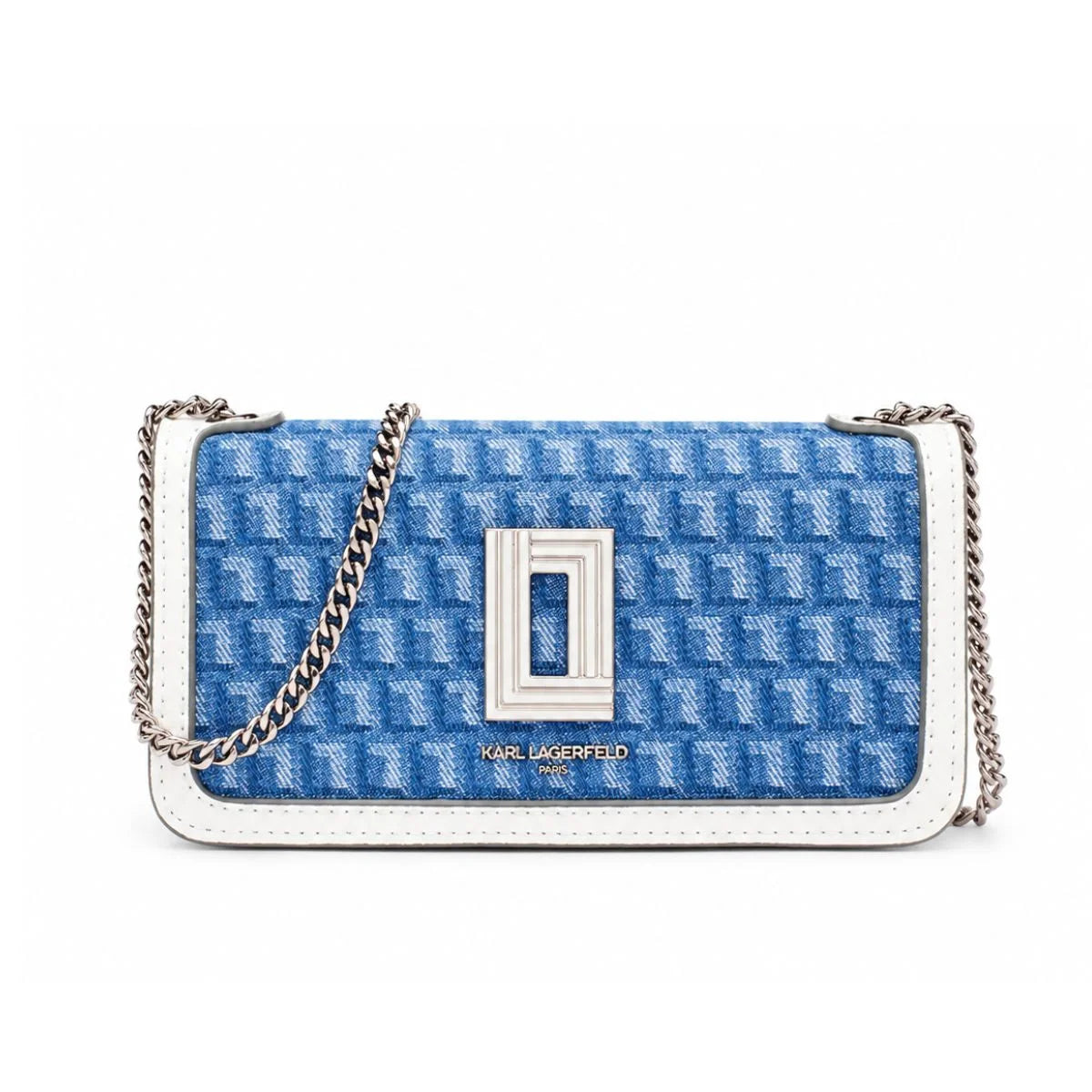 Karl Lagerfeld Paris KOSETTE DENIM JACQUARD Crossbody - BLU - Blue
