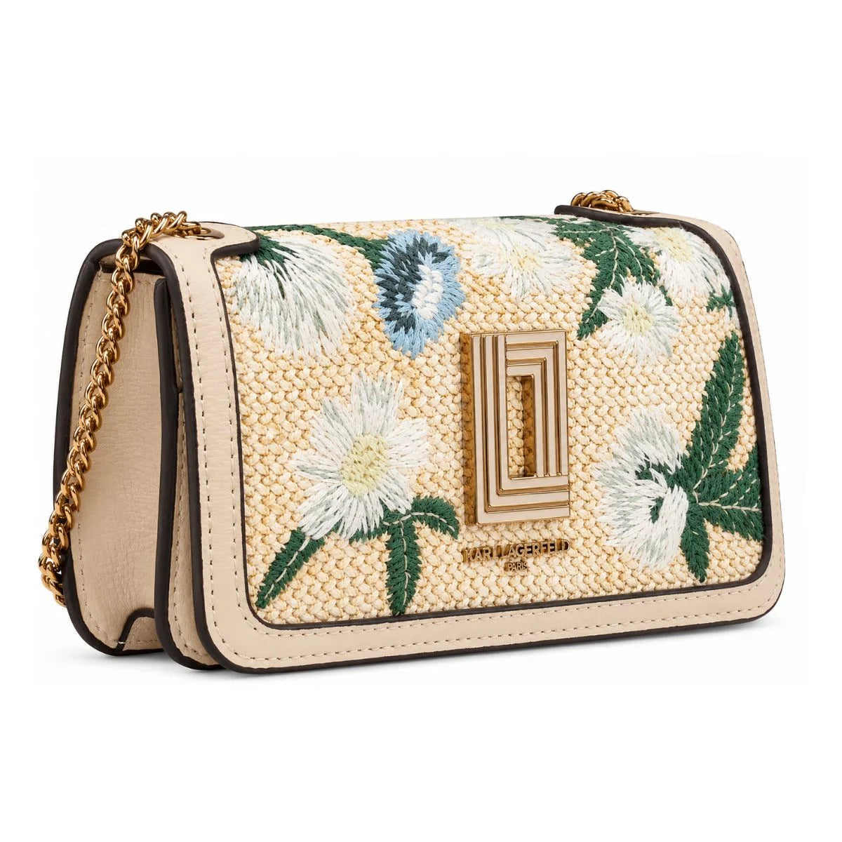 Karl Lagerfeld Paris KOSETTE DENIM JACQUARD Crossbody - CRM - Cream