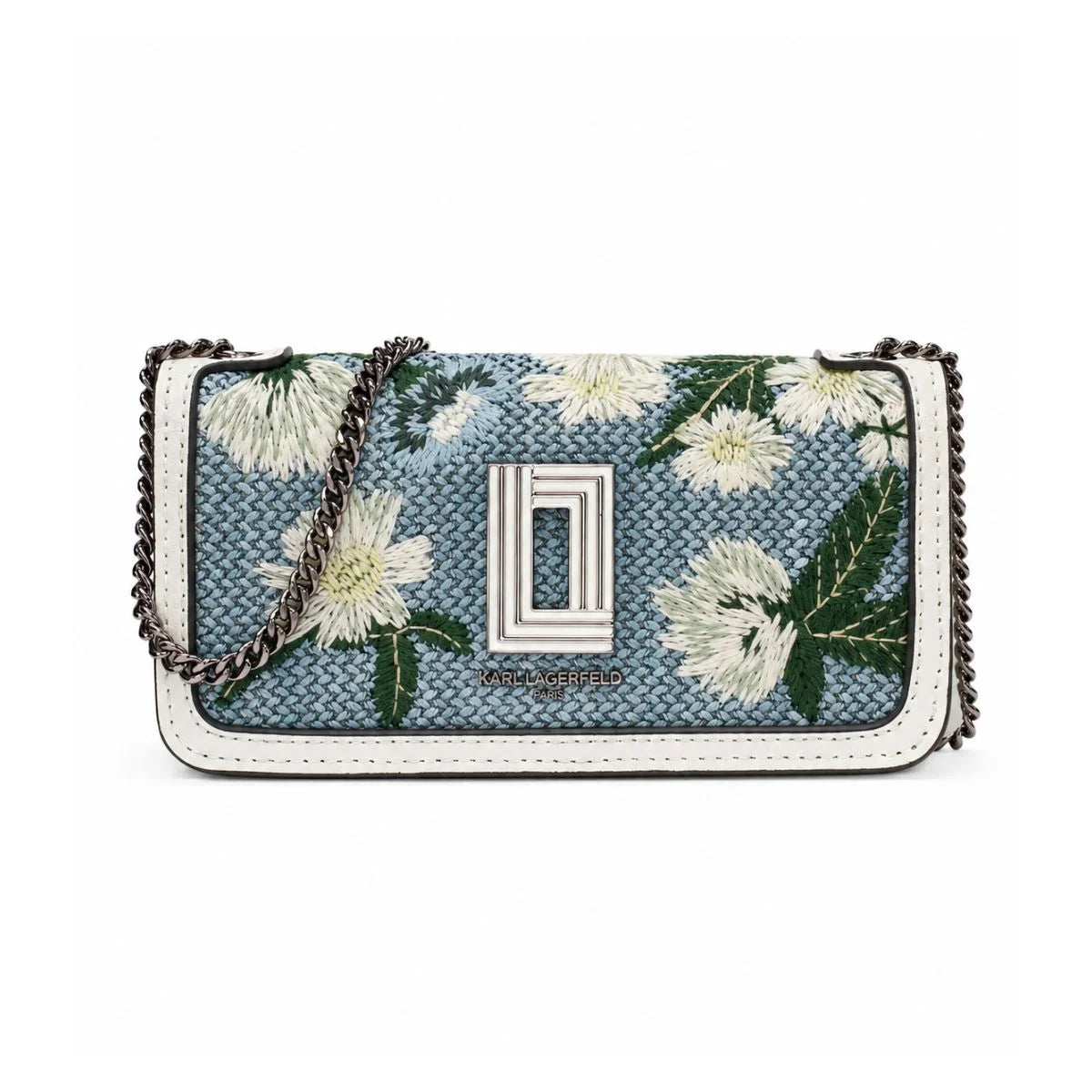 Karl Lagerfeld Paris KOSETTE DENIM JACQUARD Crossbody - MLT - Cream