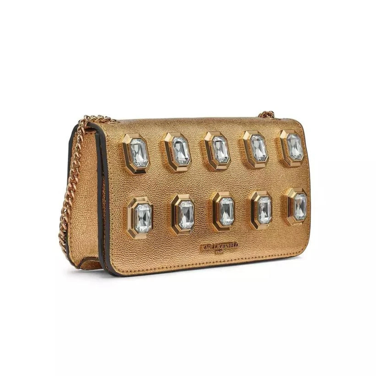 Karl Lagerfeld Paris Kosette Logo Crossbody Bag Women - GLD - Gold