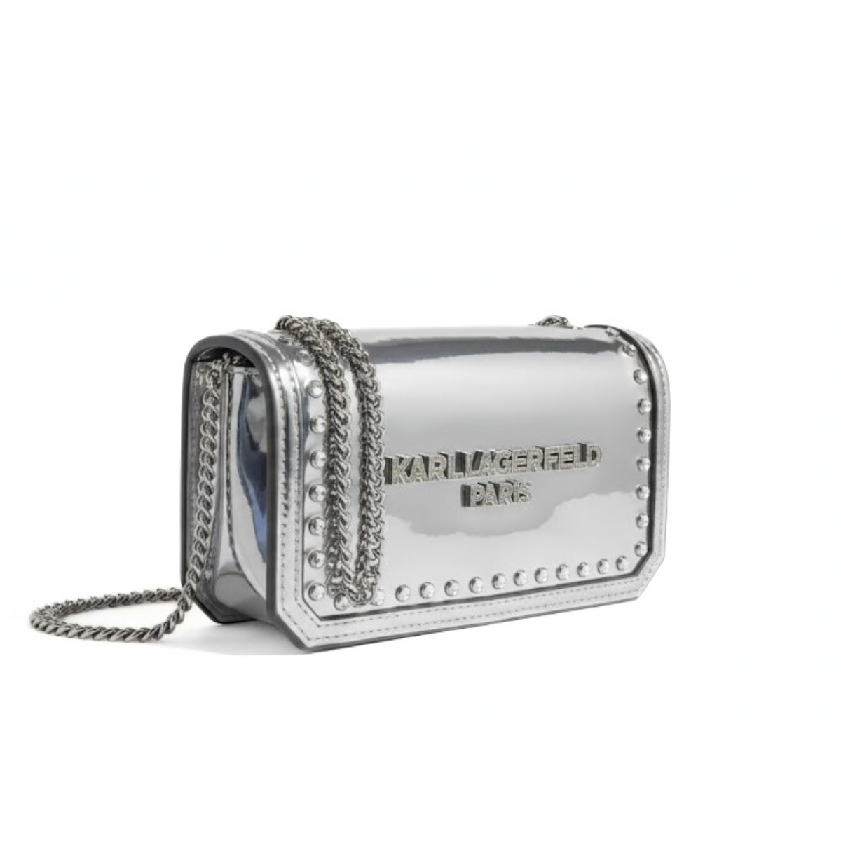Karl Lagerfeld Paris Kosette Logo Crossbody Bag Women - SLV - Silver