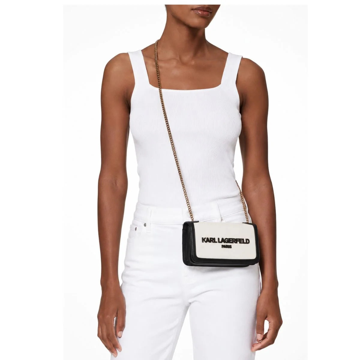Karl Lagerfeld Paris KOSETTE SHOULDER BAG Women - CRMBLK - Cream-Black