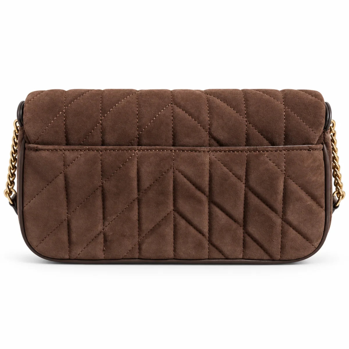 Karl Lagerfeld Paris Lafayette Medium Suede Shoulder Bag Women - OBR - Dark Brown