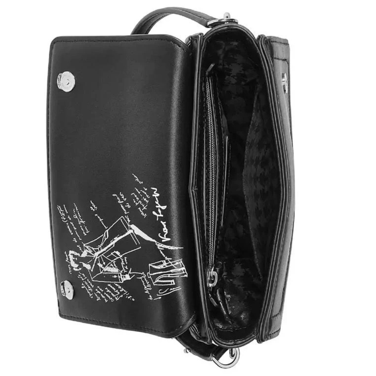 Karl Lagerfeld Paris Leather Top Handle Bag Women - BLK - Black