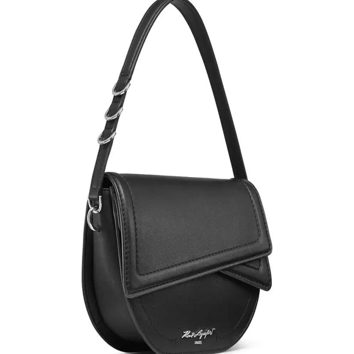 Karl Lagerfeld Paris Leather Top Handle Bag Women - BLK - Black
