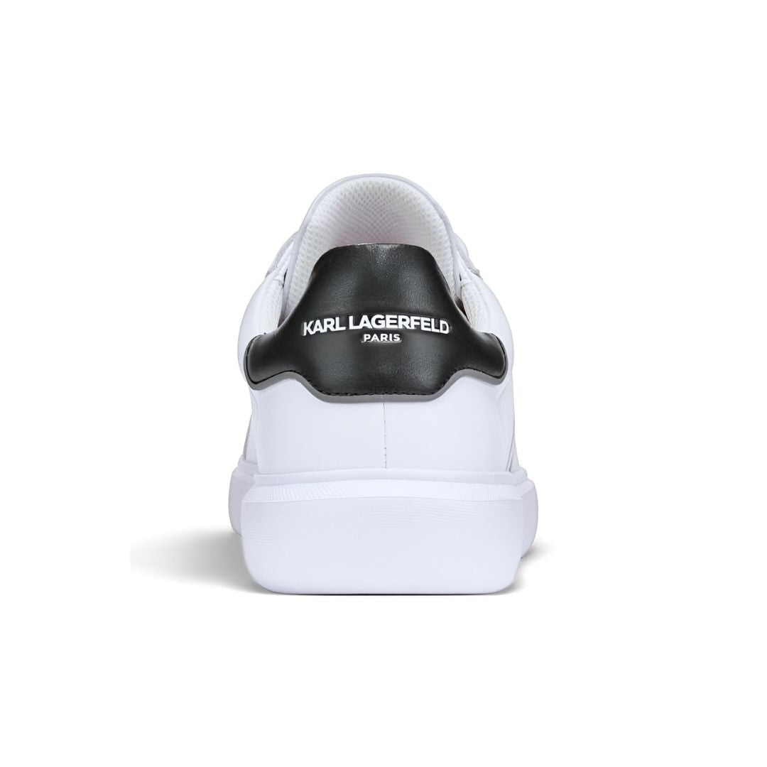 KARL LAGERFELD PARIS Logo Leather Low-Top Sneakers Men - WHT