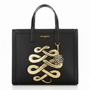 Karl Lagerfeld Paris Lunar New Year Nouveau Tote Crossbody - BLKGLD - Black-Gold