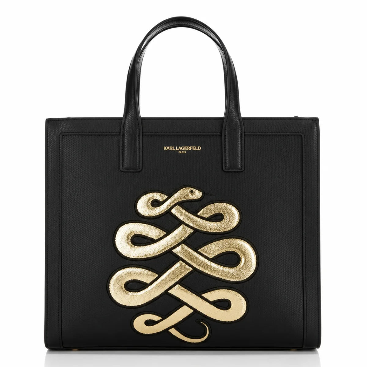 Karl Lagerfeld Paris Lunar New Year Nouveau Tote Crossbody - BLKGLD - Black-Gold