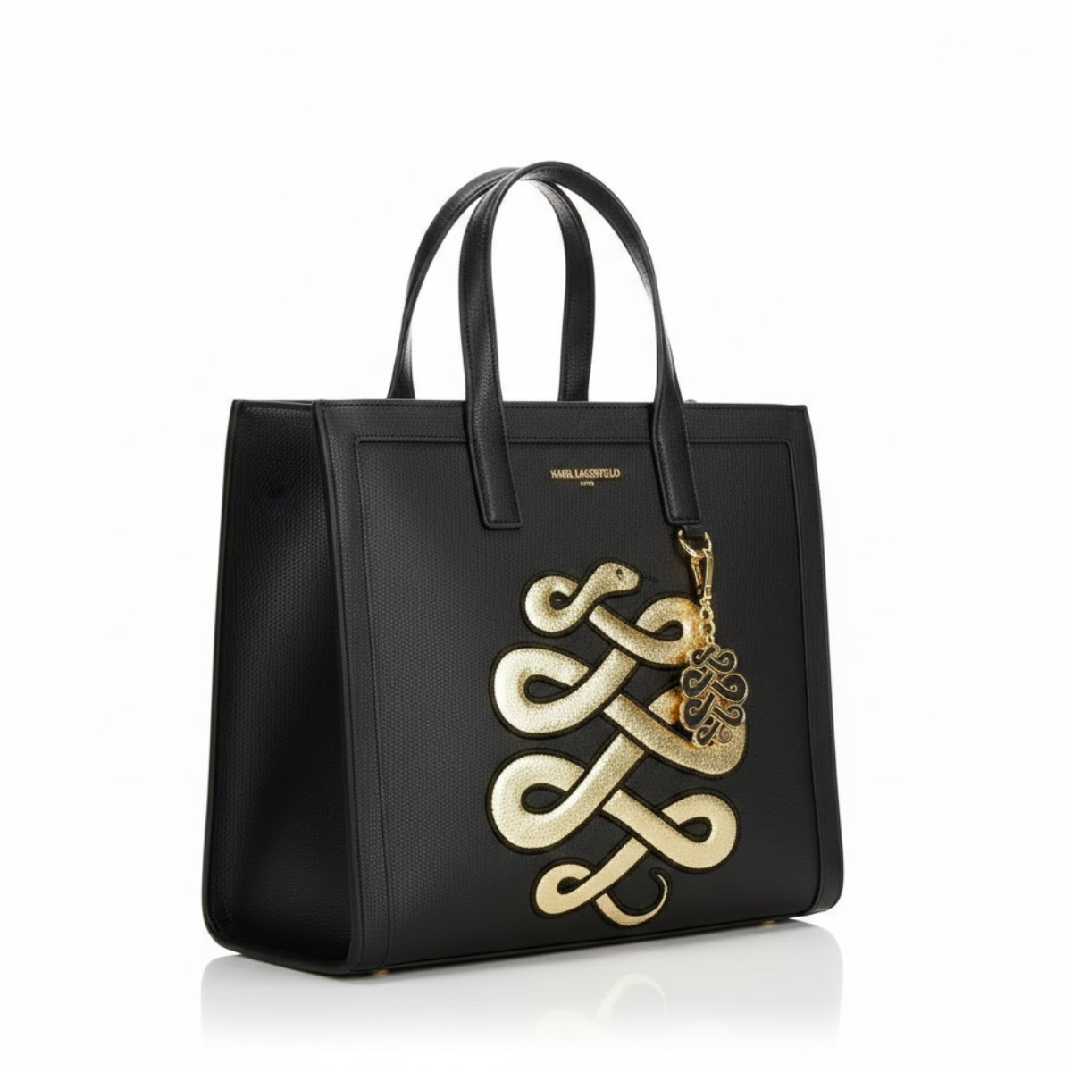 Karl Lagerfeld Paris Lunar New Year Nouveau Tote Crossbody - BLKGLD - Black-Gold