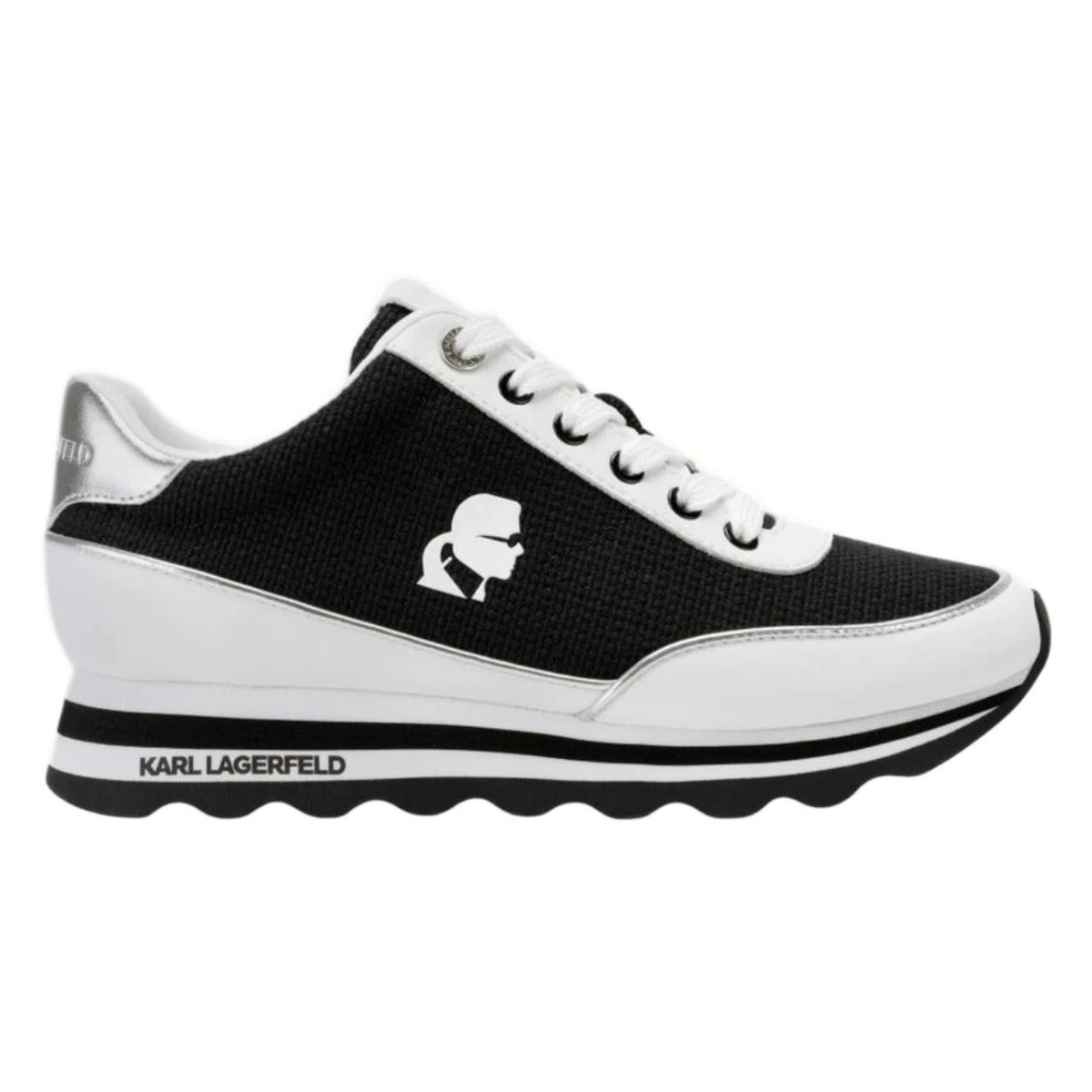 KARL LAGERFELD PARIS MAICO LACE UP Sneakers Women - BLKWHT - Black / 35
