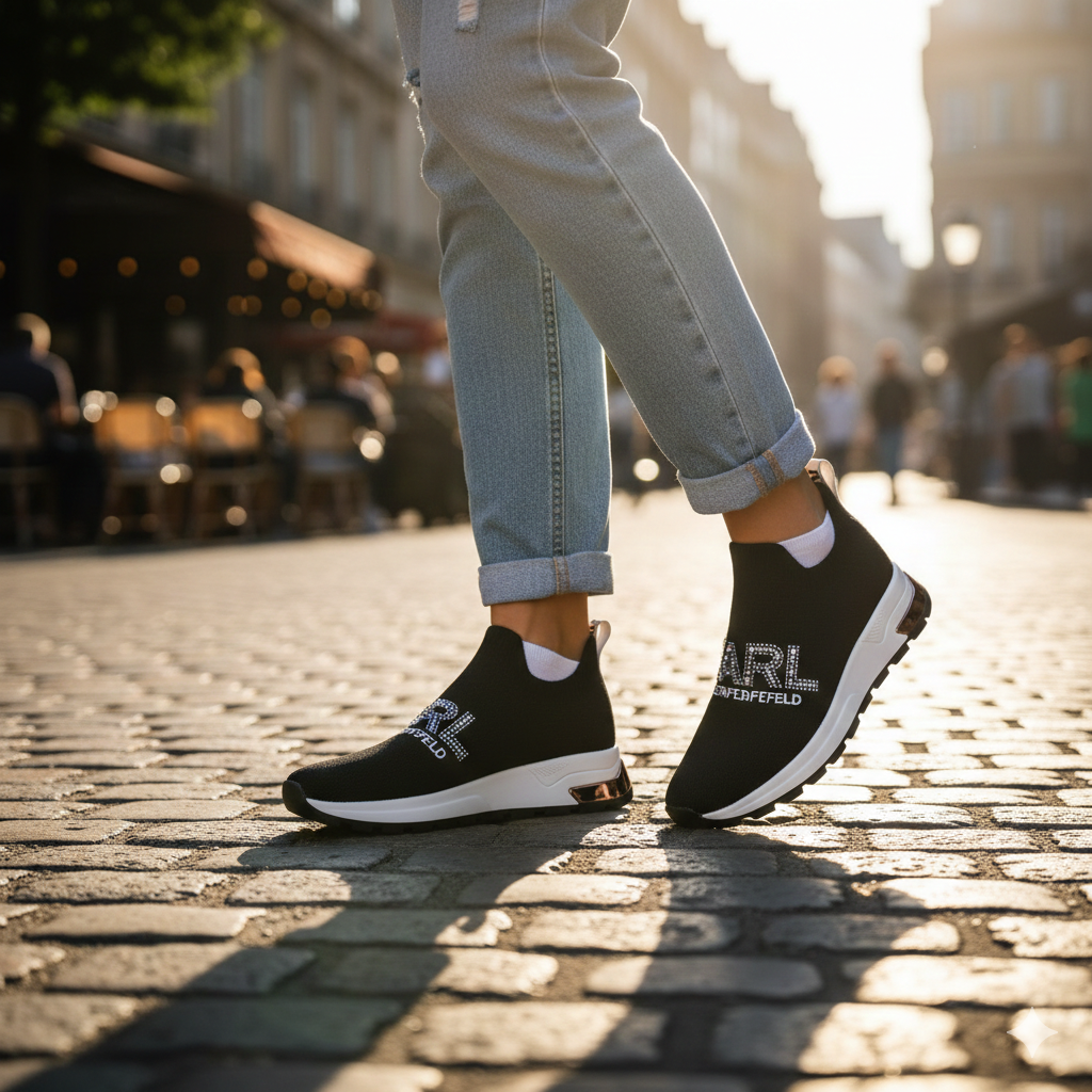 KARL LAGERFELD PARIS Maries Slip-On Sneakers Women - BLK