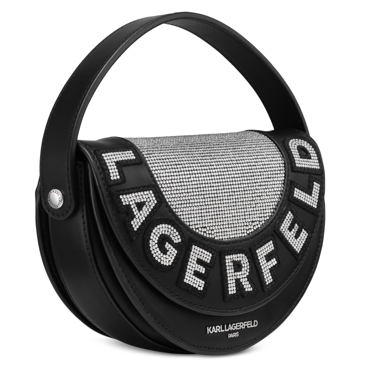 Karl Lagerfeld Paris Marlette Small Embellished Leather Crossbody Bag Women - BLK - Black