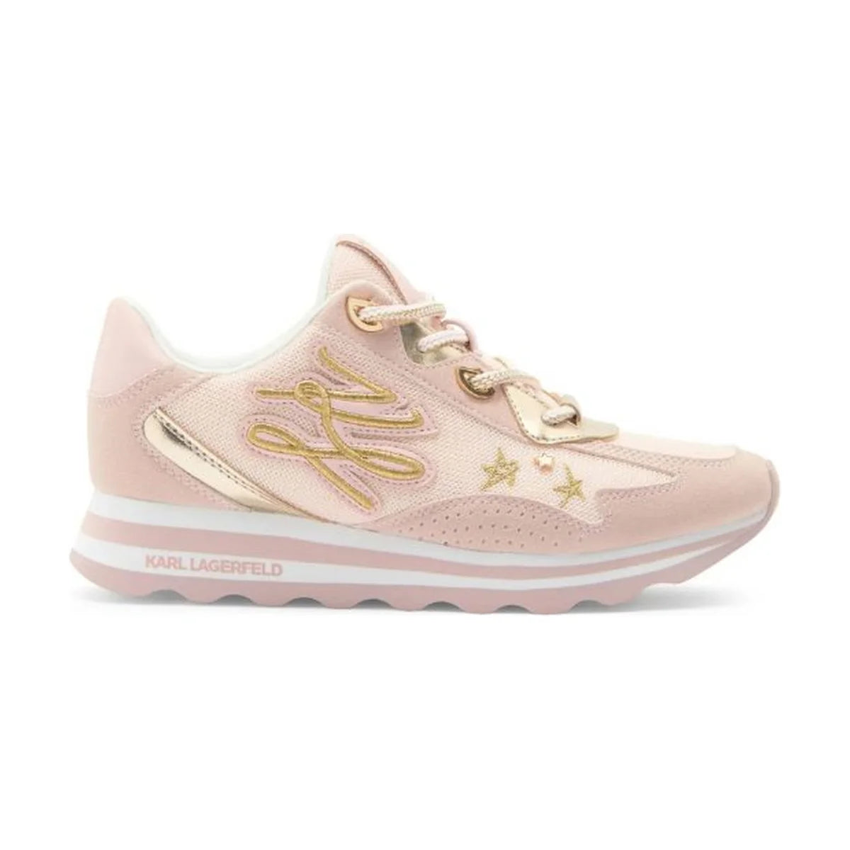 KARL LAGERFELD PARIS Masrina Lace Up Sneaker Women- PNK - Pink / 35