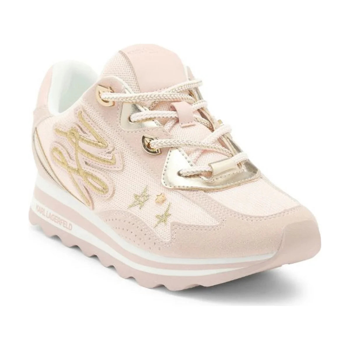 KARL LAGERFELD PARIS Masrina Lace Up Sneaker Women- PNK