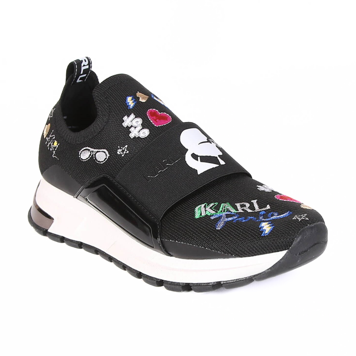 KARL LAGERFELD PARIS Mattia Logo Sneakers Women - BLK