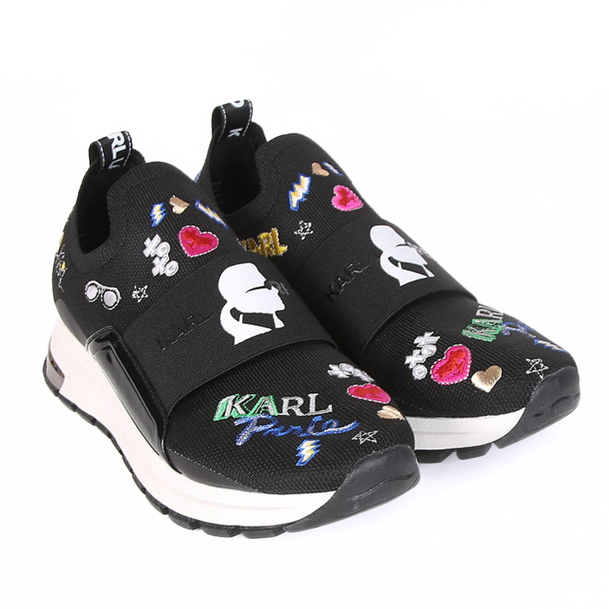 KARL LAGERFELD PARIS Mattia Logo Sneakers Women - BLK