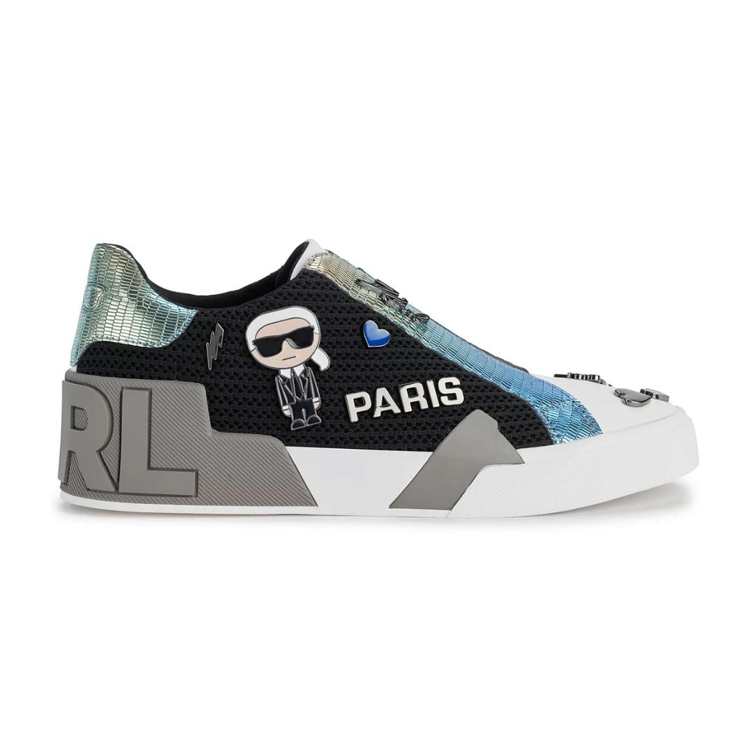 KARL LAGERFELD PARIS Mavise Slip-On Sneakers Women - BLKWHT - Black / 35