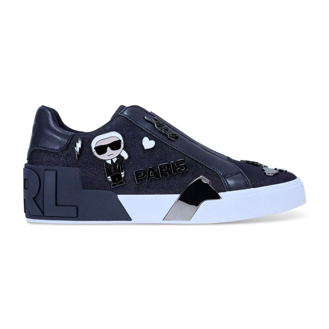 KARL LAGERFELD PARIS Mavise Slip-On Sneakers Women - NVYWHT - Navy / 35