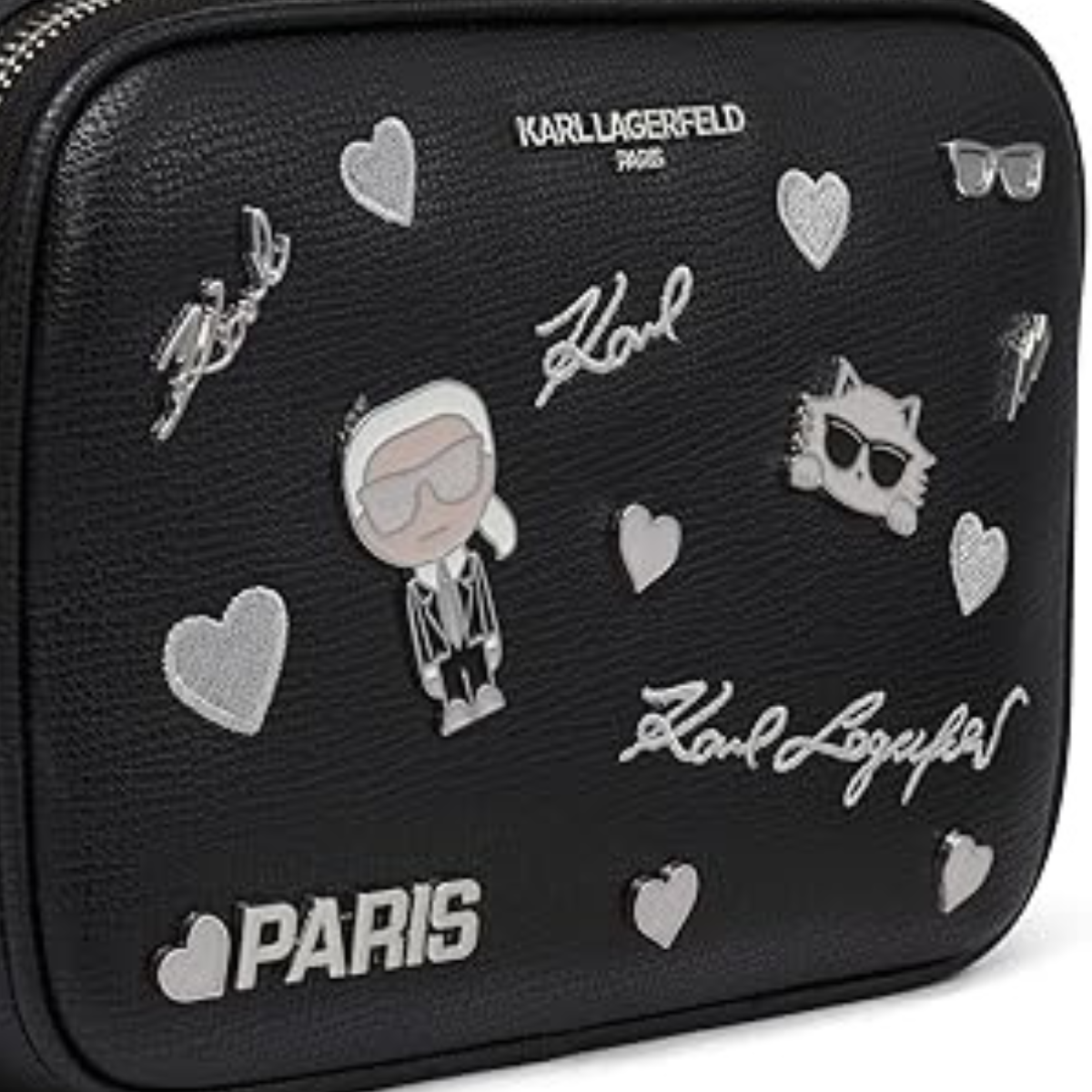 Karl Lagerfeld Paris Maybelle Camera Crossbody Bag Women - BLK - Black