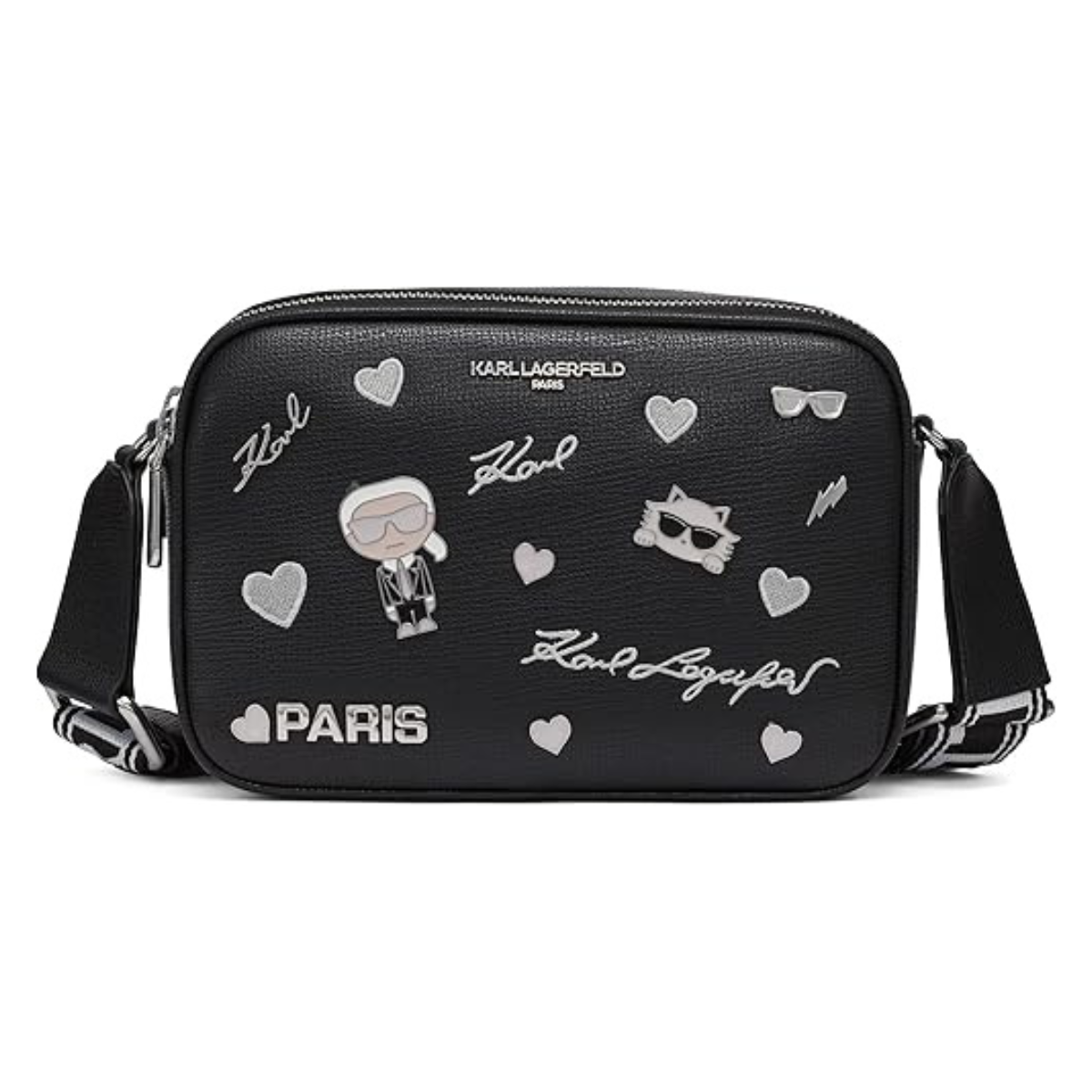 Karl Lagerfeld Paris Maybelle Camera Crossbody Bag Women - BLK - Black