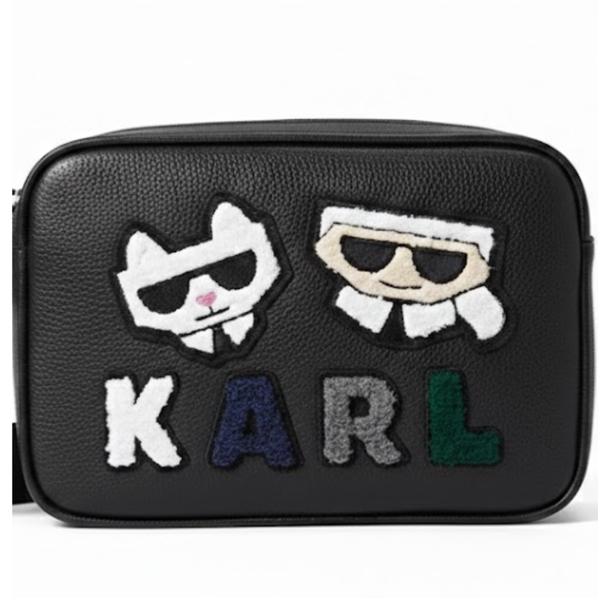 Karl Lagerfeld Paris Maybelle Camera Crossbody Bag Women - BLK - Black